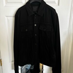 PAIGE Black Lightweight Men's Button-Up Jacket
